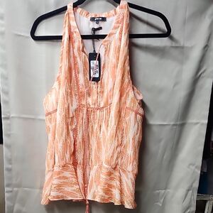 Miss Me Womens Feather Tank Top Size M